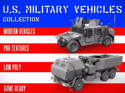 US Military Vehicles 3D Model Pack