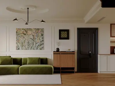 Suite interior scene 3D model