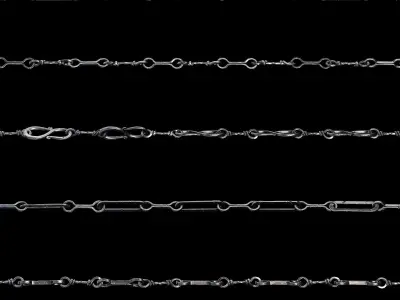 Elegant Iron Chains Trim Texture