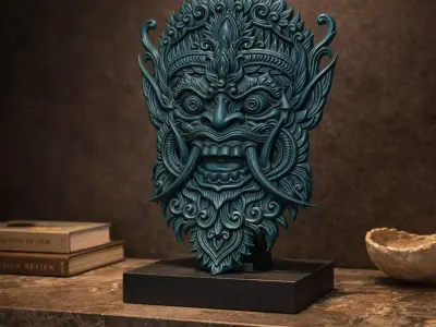 Aegisvara Mythic Guardian Mask 3D print model