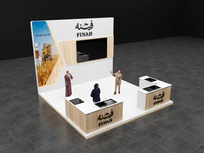 booth 6x6 open 3 side  3D model