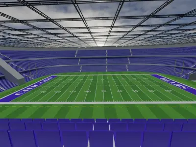 Chicago Bears - Soldier Field - American Football Stadium Low-poly 3D model