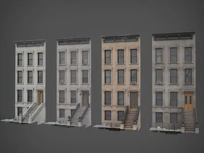 Newyork Building Pack Low-poly 3D model