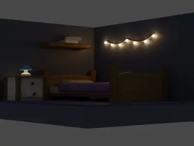 Bed Room Free 3D model