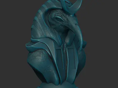 Thoth Egyptian God 3D Model 3D print model