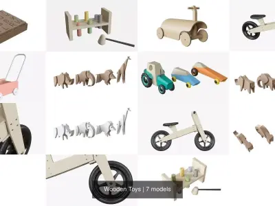Wooden Toys 3D Model Pack