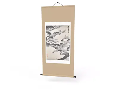 Hanging scroll 02 3D print model