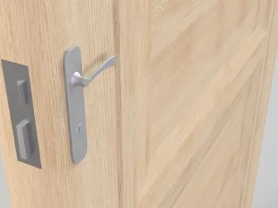 wooden door 1 3D model