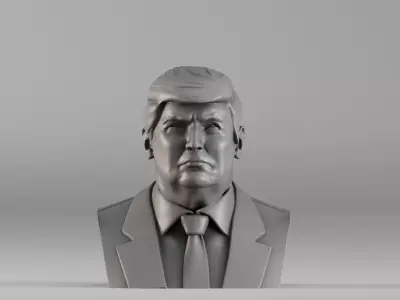 S00056 Realistic Male Bust in Suit 3D print model