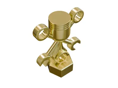 Custom Mechanical Style Trophy 3D print model