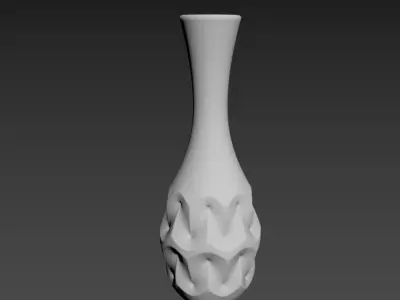 Curvy Flower Vase 3D print model