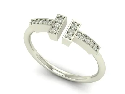 ladies Diamond Ring 3D print model