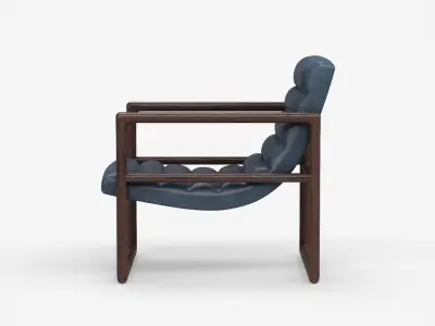 Elodie Armchair dakota sapphire Low-poly 3D model