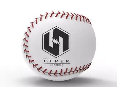 Baseball ball Low-poly 3D model purchase