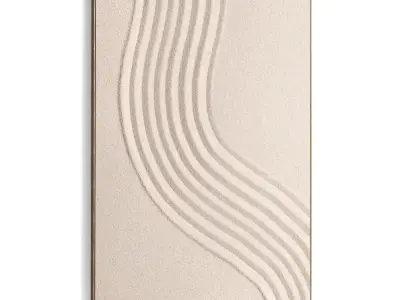 Plaster Two Photo Frame 384 Low-poly 3D model