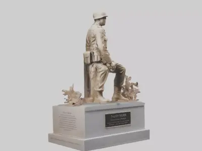 Fallen Soldier memorial model 2 3D model