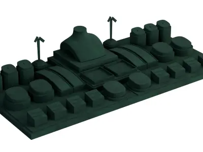 Monicadisplaystudio Jewelry Stand Vol 10 with 5 color 3D model