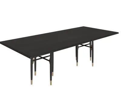 Dining table and chair luxury set by Alexandra 3D model