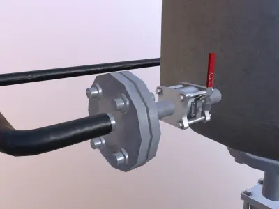 Hopper Loader Low-poly 3D model