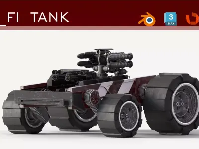 sci fi truck 3D model