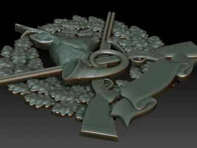 Hunting badge  Roe Deer 3D model