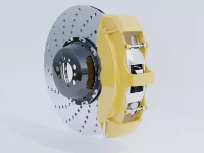 Disc Brake 3D Model  Game and VR Ready Low-poly 3D model