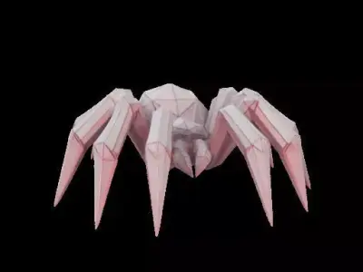 Low Poly Geometric Spider 3D print model