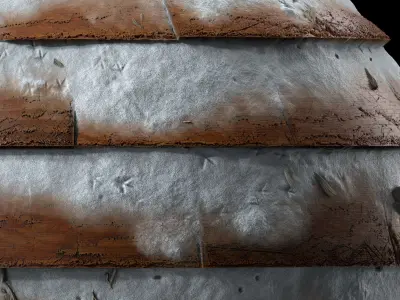 Roof Tile Materials 76- Wooden Roofing Sbsar Seamless Pbr Texture