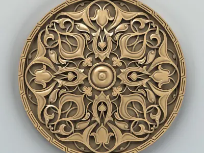 Round rosette 010 3D model