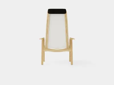 Woolen Armchair Low-poly 3D model