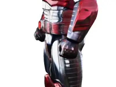 Retro Futuristic Tokusatsu Warrior  3D print model