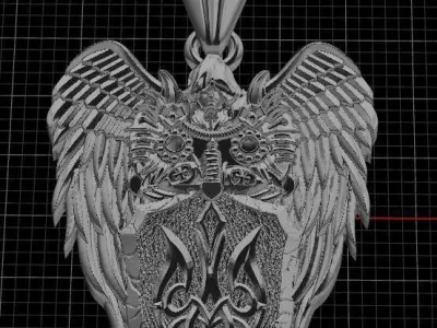 trident angel 3D print model