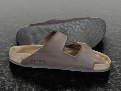 BIRKENSTOCK 3D - SLIPPER Low-poly 3D model