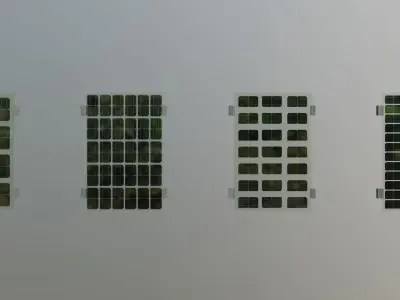 Bifacial Solar Glass Panel 1010x670x10mm 3D model