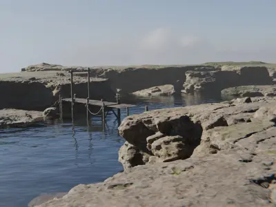 Coastal Scene 3D model