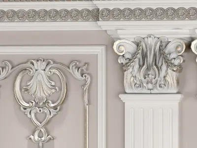 classical wall decoration 3D model
