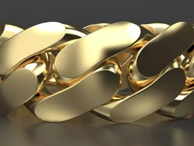 Cuban Link Ring - 8 MM - All sizes 3D print model