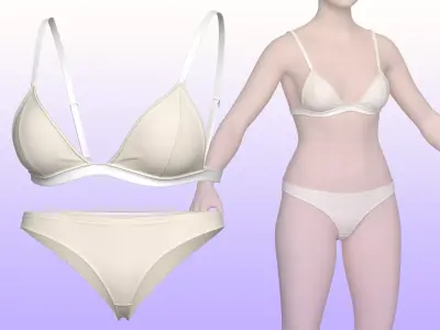 Underwear set for women 3D model