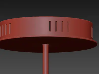 Nordic Light Luxury Long Chandelier 3D model