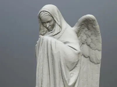 Angel Statue 01  3D print model