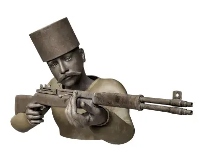 sattar khan sculpture  3D model