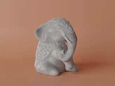 Elephant Decor Low-poly 3D model