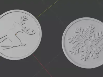 Christmas Coasters 3D print model