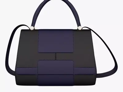 MaxMara Jbag Black Low-poly 3D model