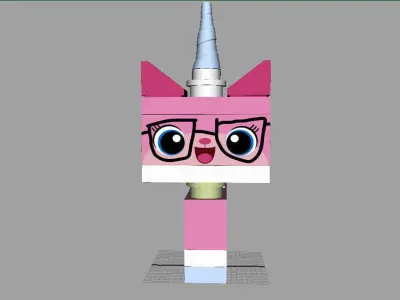 Unikitty Lego Movie Low-poly 3D model