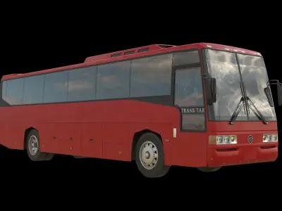 SsangYong Transtar Bus Low-poly 3D model