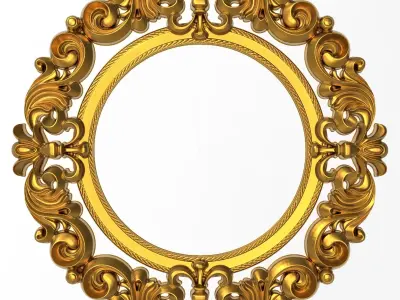 5 carved frames set 3D Model Pack 3