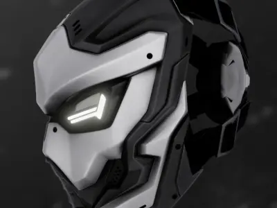 Cyber Ninja - cosplay mask - digital stl file for 3D-printing 3D print model