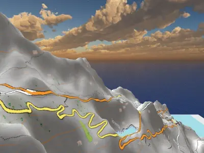 El Hierro Canary Island topo map 3D print  and  3D model