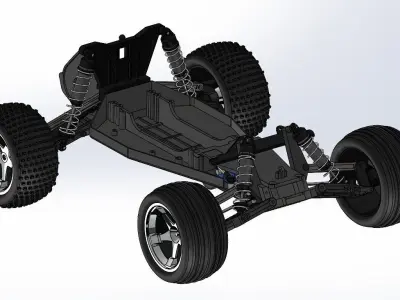 Traxxas 1 10 Scale Rustler 2WD Stadium Truck Chassis 3D model